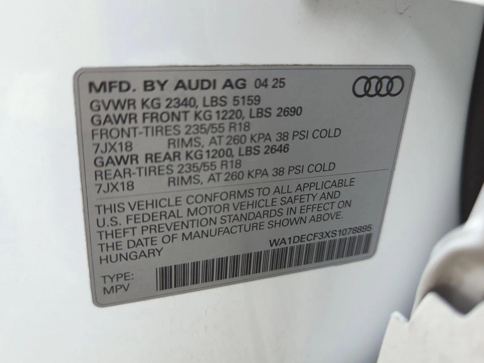 2025 Audi Q3 S line Premium 45 TFSI quattro