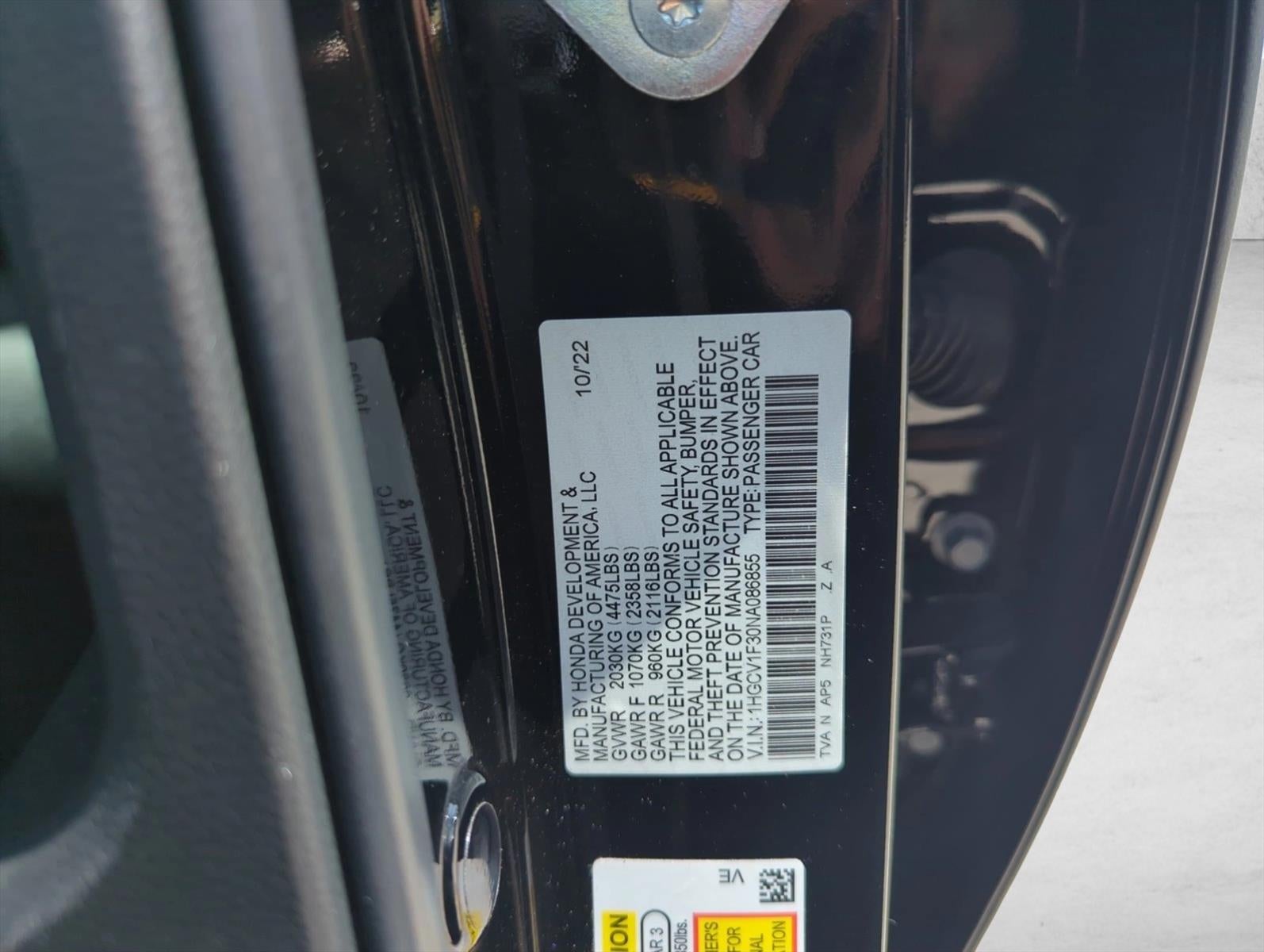 2022 Honda Accord Sedan Sport 1.5T CVT