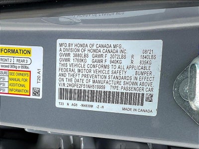 2022 Honda Civic Sedan Sport CVT