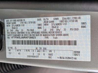 2024 Ford F-150 LARIAT 4WD SuperCrew 5.5' Box