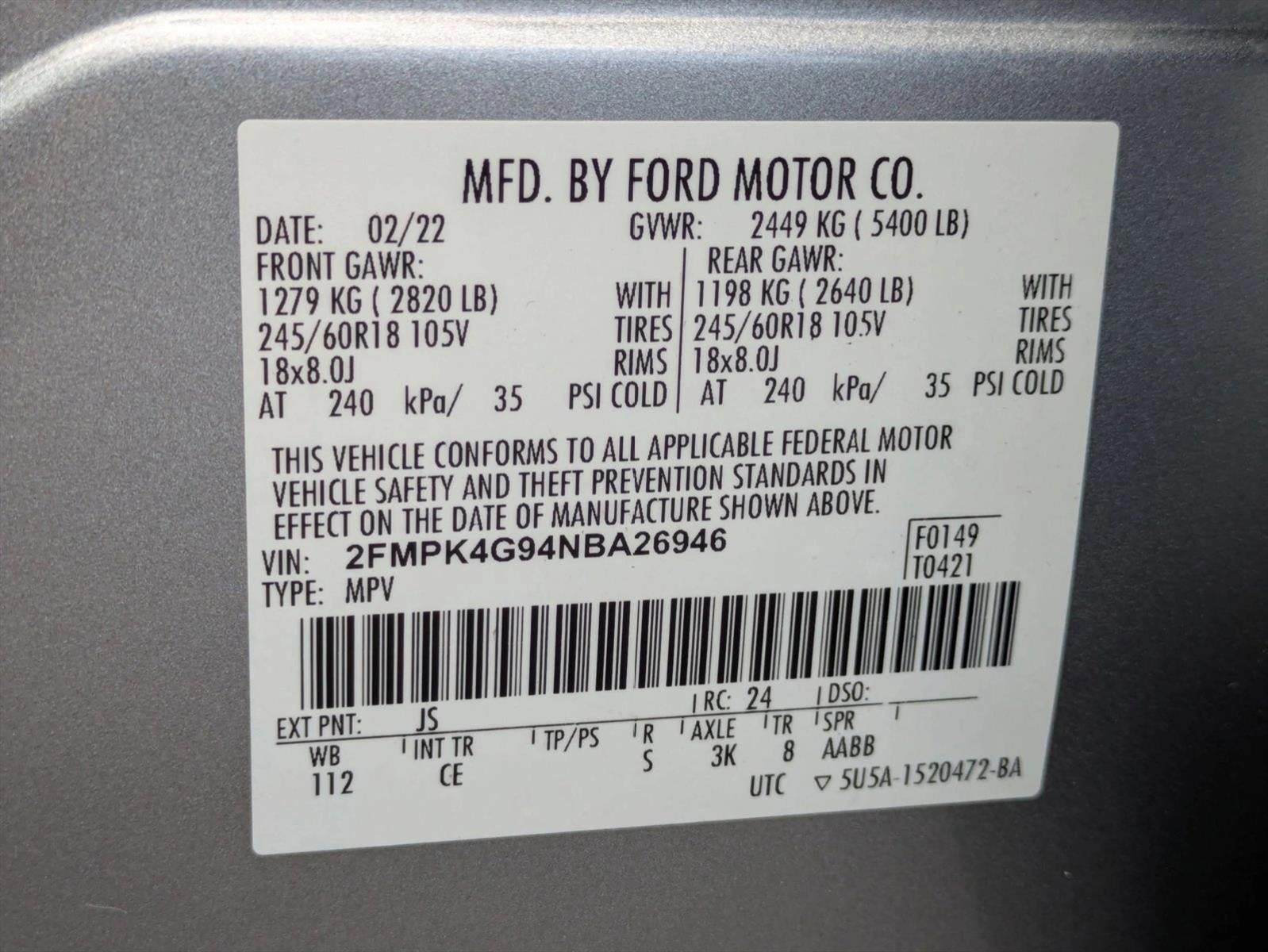 2022 Ford Edge SE AWD