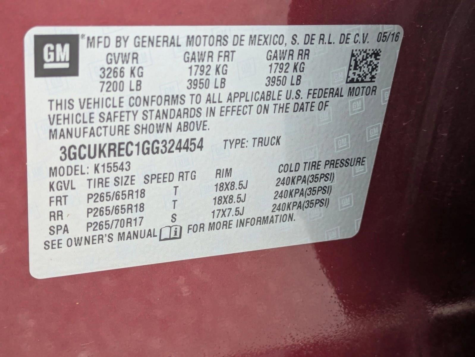 2016 Chevrolet Silverado 1500 Crew Cab Short Box 4-Wheel Drive LT