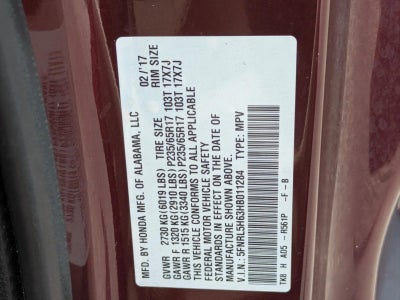 2017 Honda Odyssey EX-L Auto