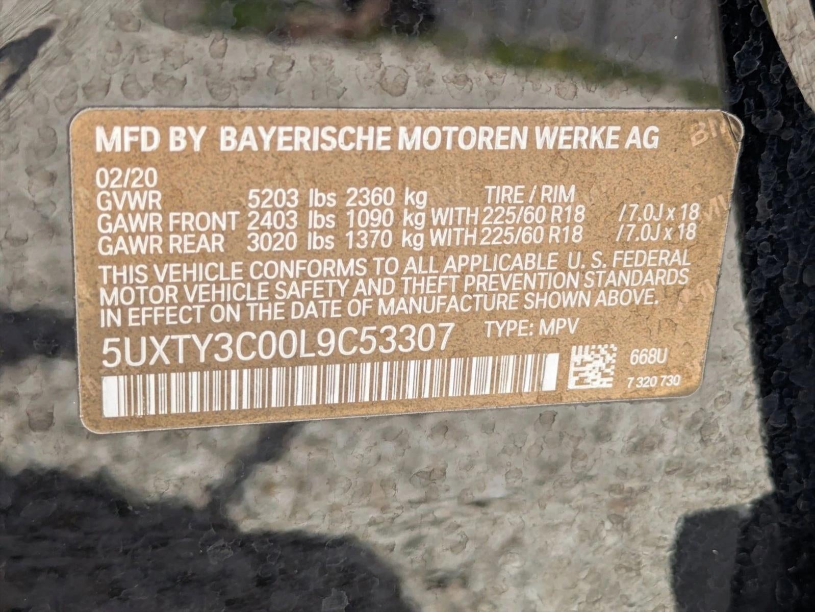 2020 BMW X3 sDrive30i Sports Activity Vehicle