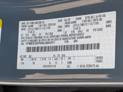 2022 Ford Bronco Wildtrak 4 Door Advanced 4x4