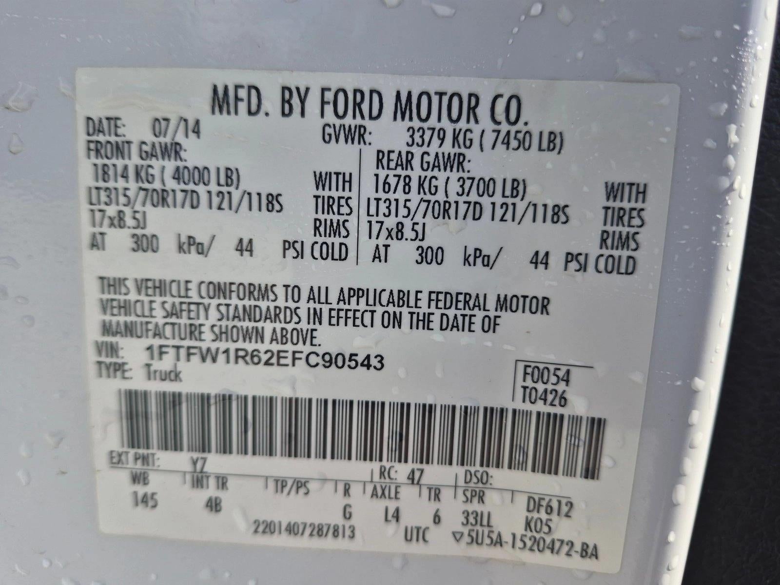2014 Ford F-150 4WD SuperCrew 5-1/2 Ft Box SVT Raptor
