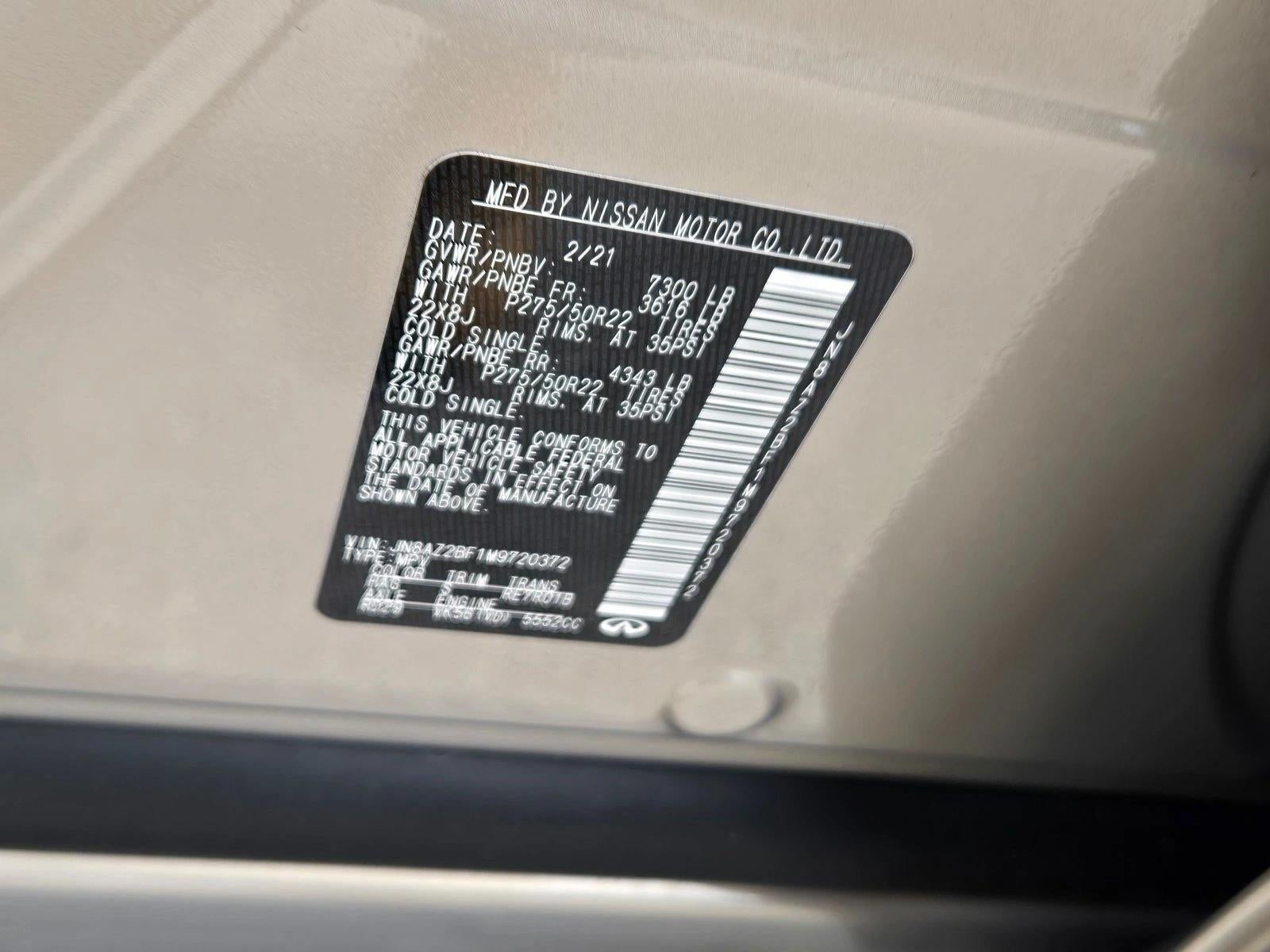 2021 INFINITI QX80 SENSORY