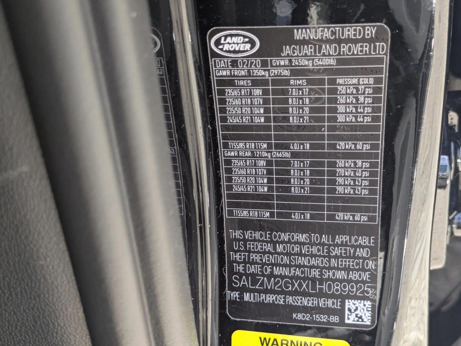 2020 Land Rover Range Rover Evoque P300 R-Dynamic HSE