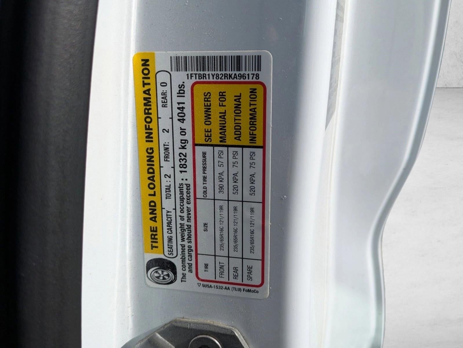 2024 Ford Transit Cargo Van T-250 130" Low Rf 9070 GVWR RWD