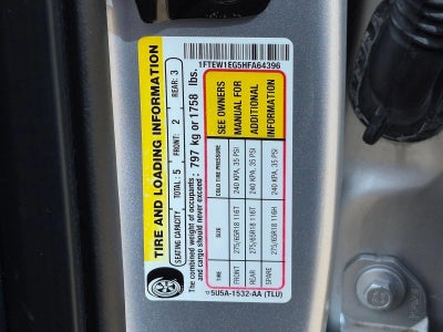 2017 Ford F-150 Lariat 4WD SuperCrew 5.5' Box