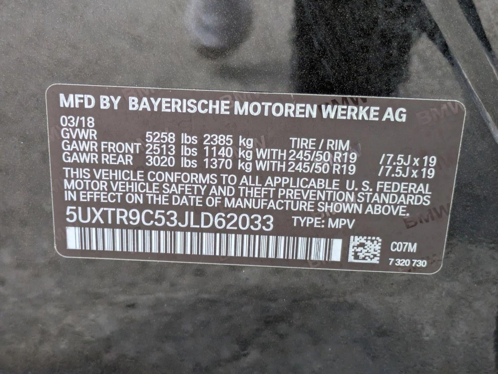 2018 BMW X3 xDrive30i Sports Activity Vehicle