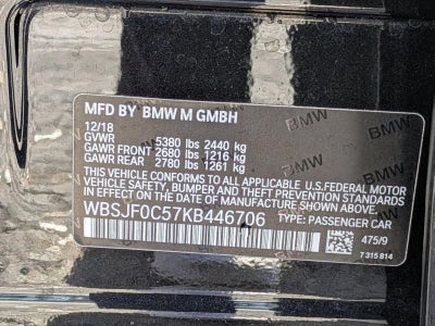 2019 BMW M5 M5 Competition Sedan