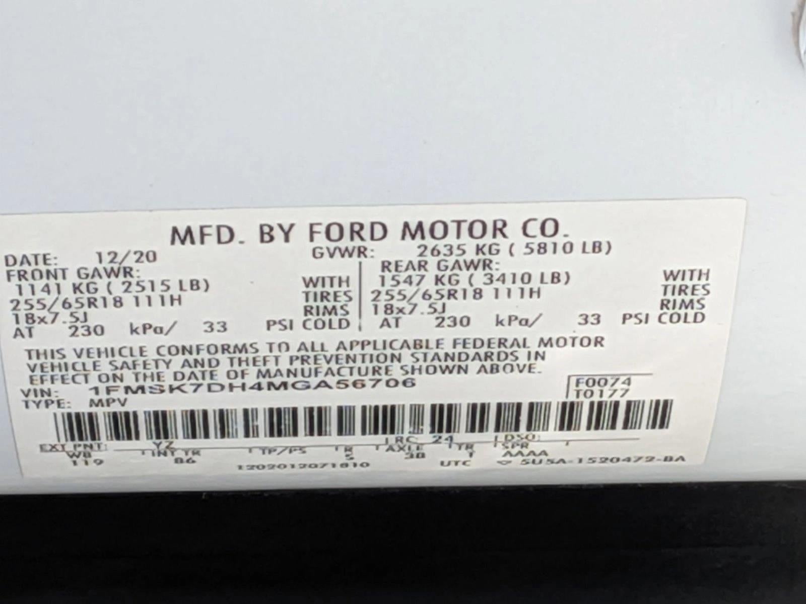 2021 Ford Explorer XLT RWD