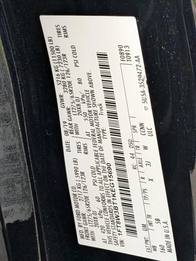 2019 Ford Super Duty F-350 SRW LARIAT 4WD Crew Cab 6.75' Box