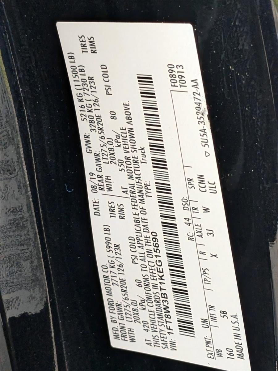 2019 Ford Super Duty F-350 SRW LARIAT 4WD Crew Cab 6.75' Box