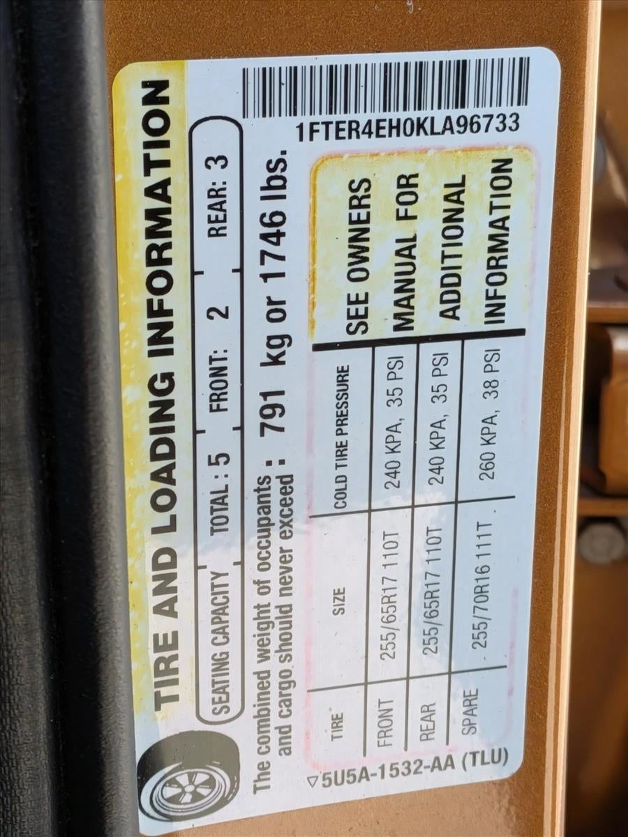 2019 Ford Ranger XLT 2WD SuperCrew 5' Box