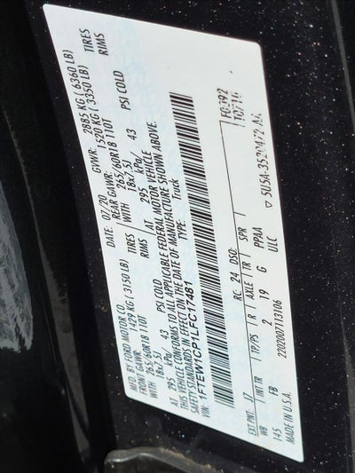2020 Ford F-150 XLT 2WD SuperCrew 5.5' Box