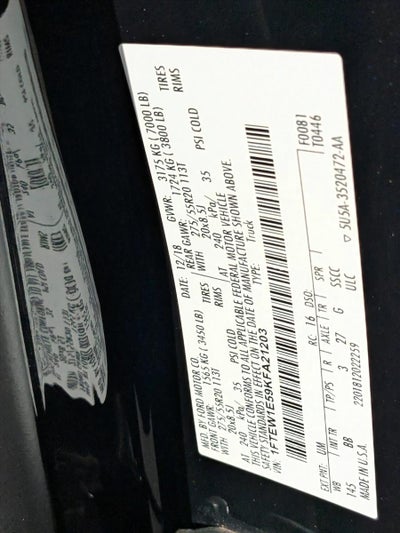 2019 Ford F-150 Platinum 4WD SuperCrew 5.5' Box