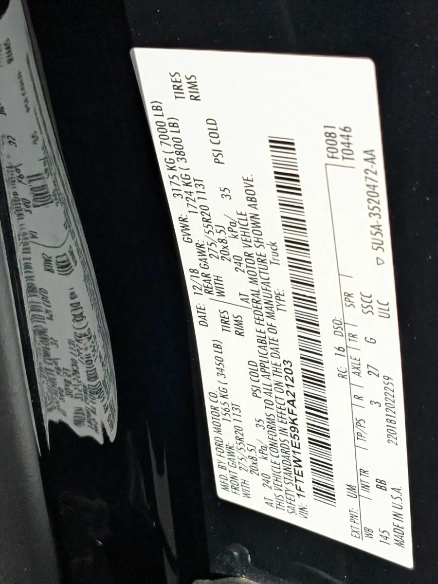 2019 Ford F-150 Platinum 4WD SuperCrew 5.5' Box