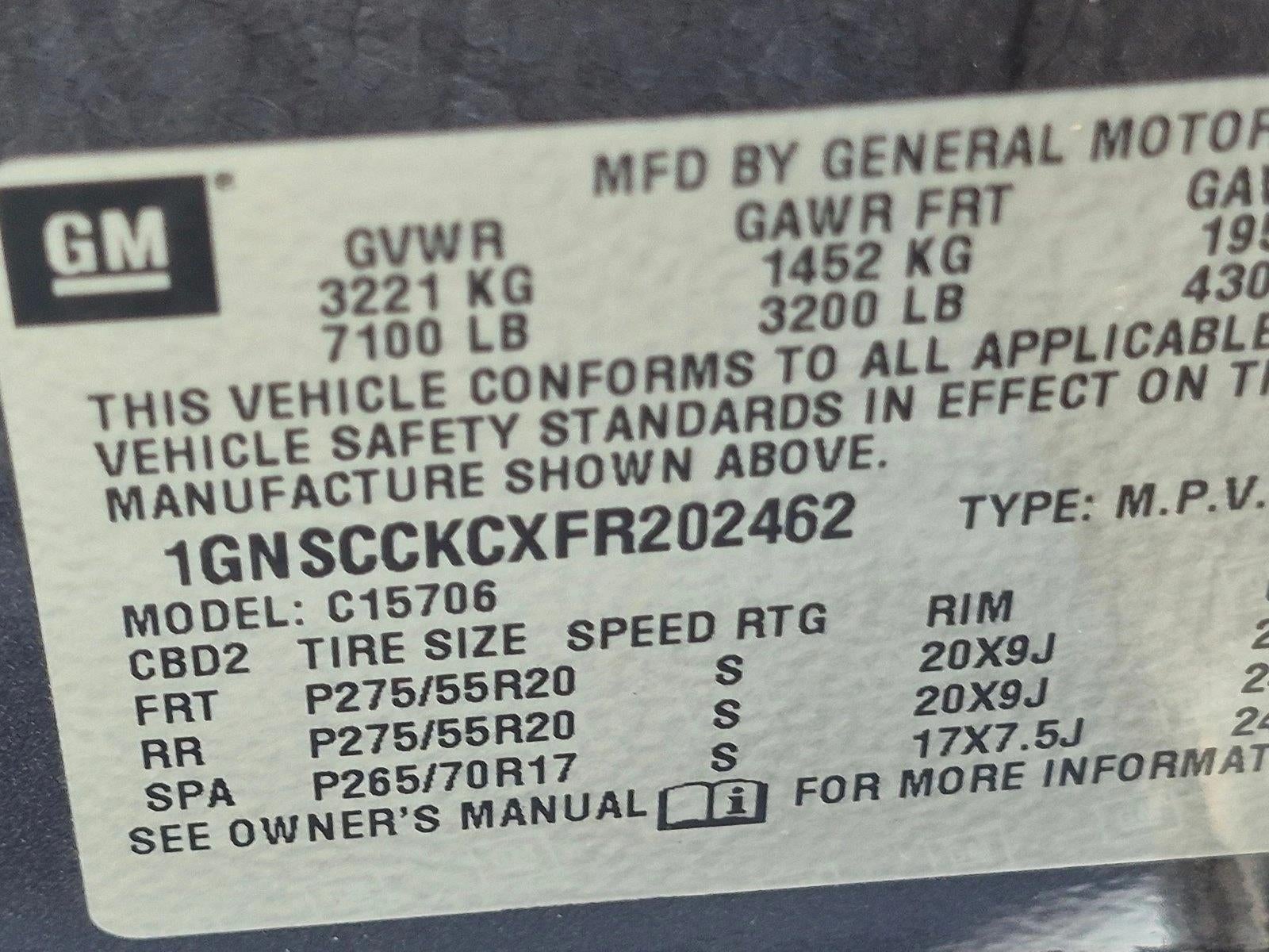 2015 Chevrolet Tahoe 2WD LTZ