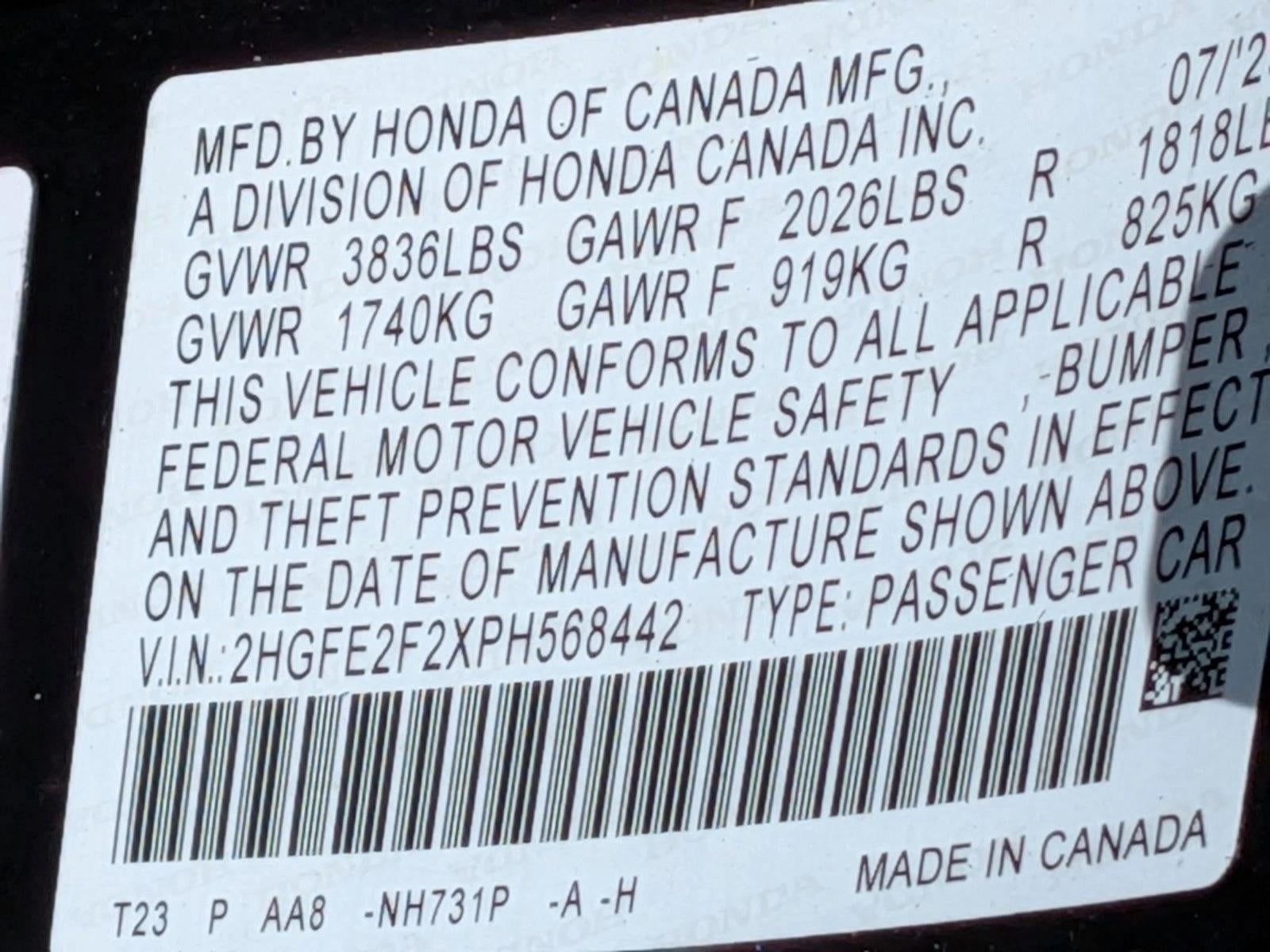 2023 Honda Civic Sedan LX CVT