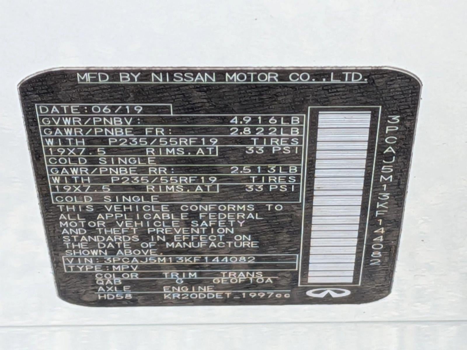 2019 INFINITI QX50 LUXE FWD