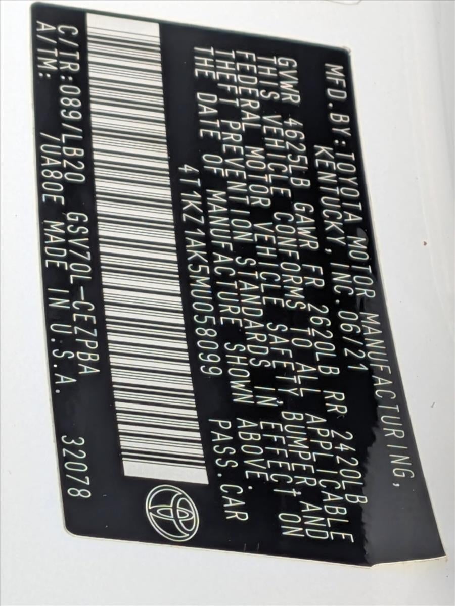 2021 Toyota Camry XSE V6 Auto (SE)