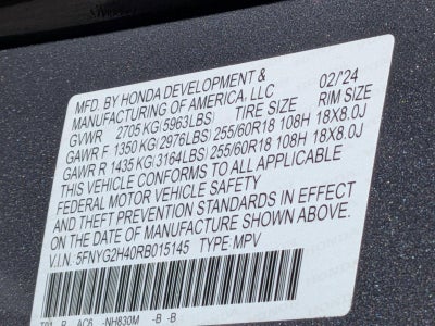 2024 Honda Pilot EX-L 8 Passenger 2WD