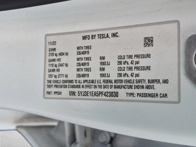 2023 Tesla Model 3 RWD
