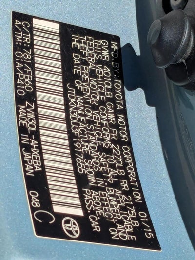 2015 Toyota Prius 5dr HB Two (SE)