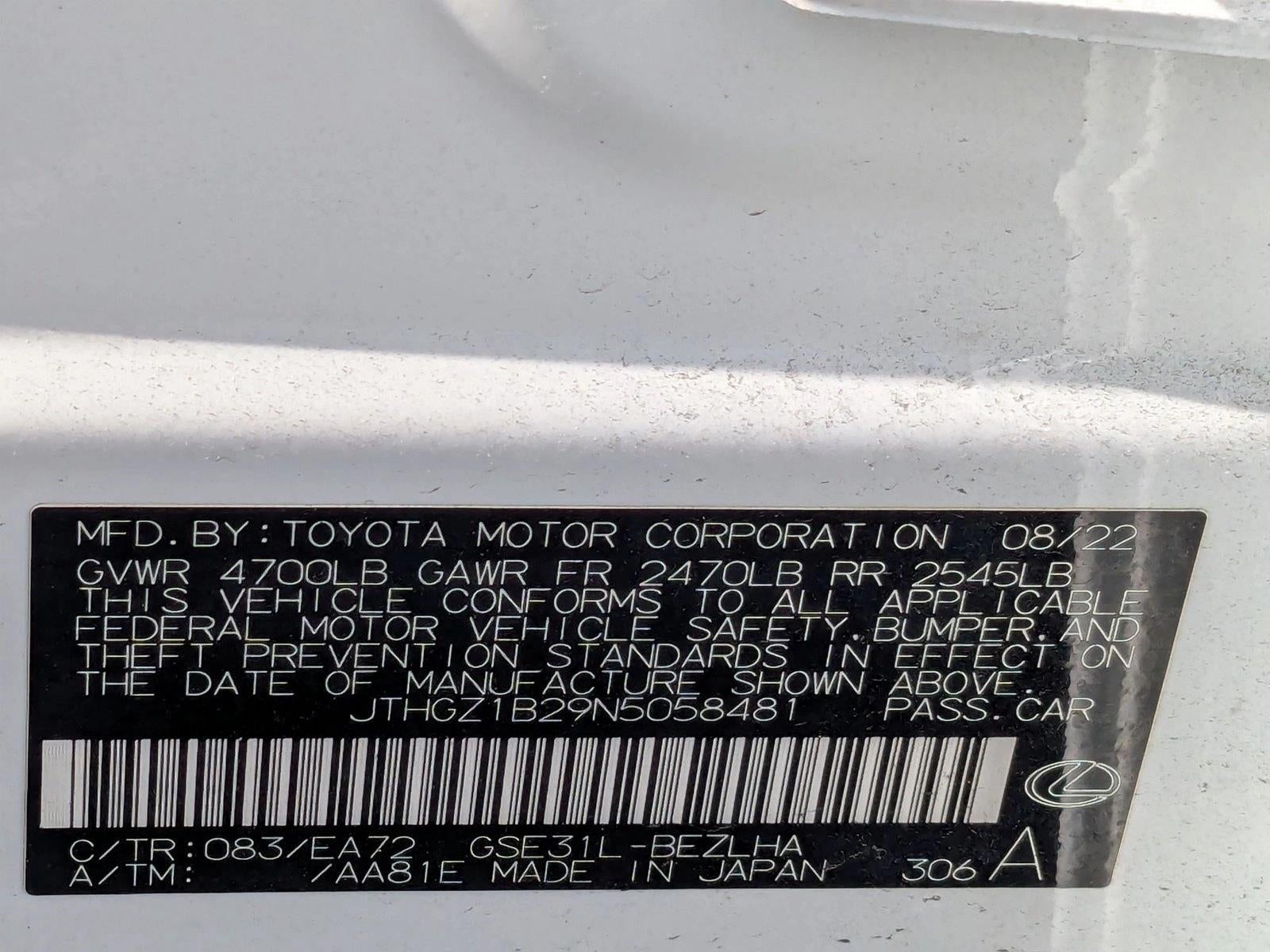 2022 Lexus IS 350 F SPORT RWD