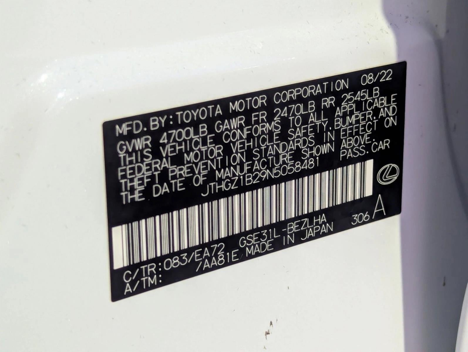 2022 Lexus IS 350 F SPORT RWD