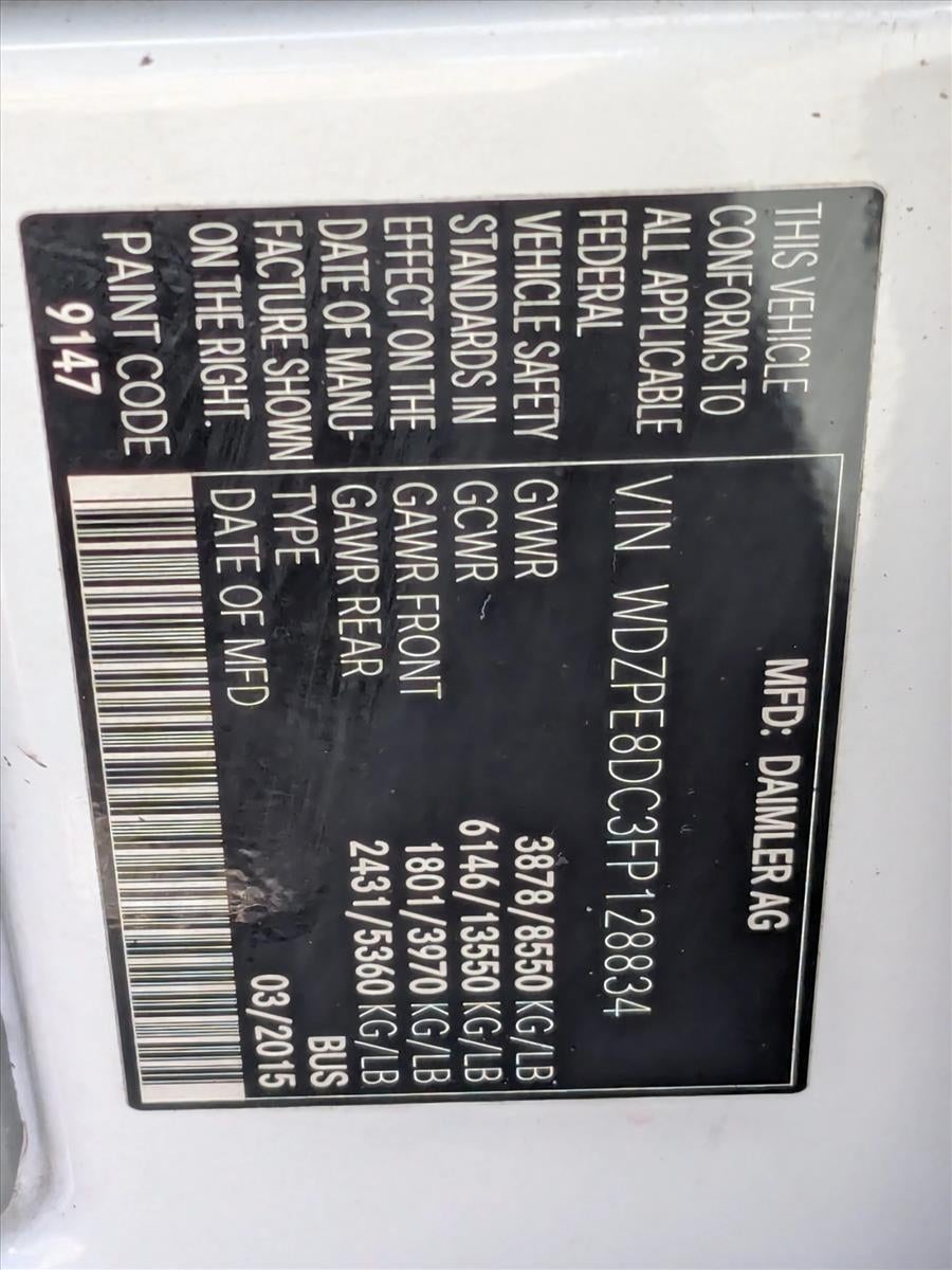 2015 Mercedes-Benz Sprinter Passenger Vans RWD 2500 170"