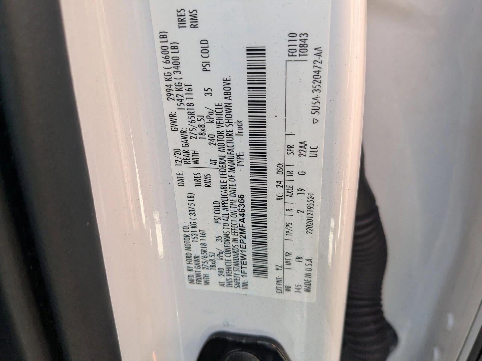 2021 Ford F-150 XLT 4WD SuperCrew 5.5' Box