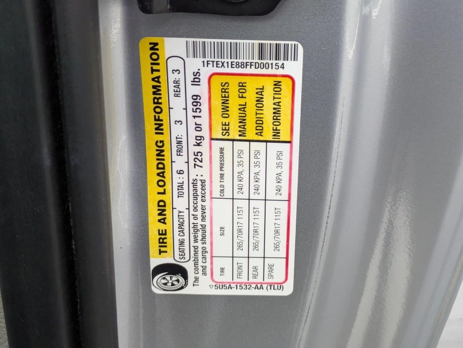 2015 Ford F-150 4WD SuperCab 6-1/2 Ft Box XL