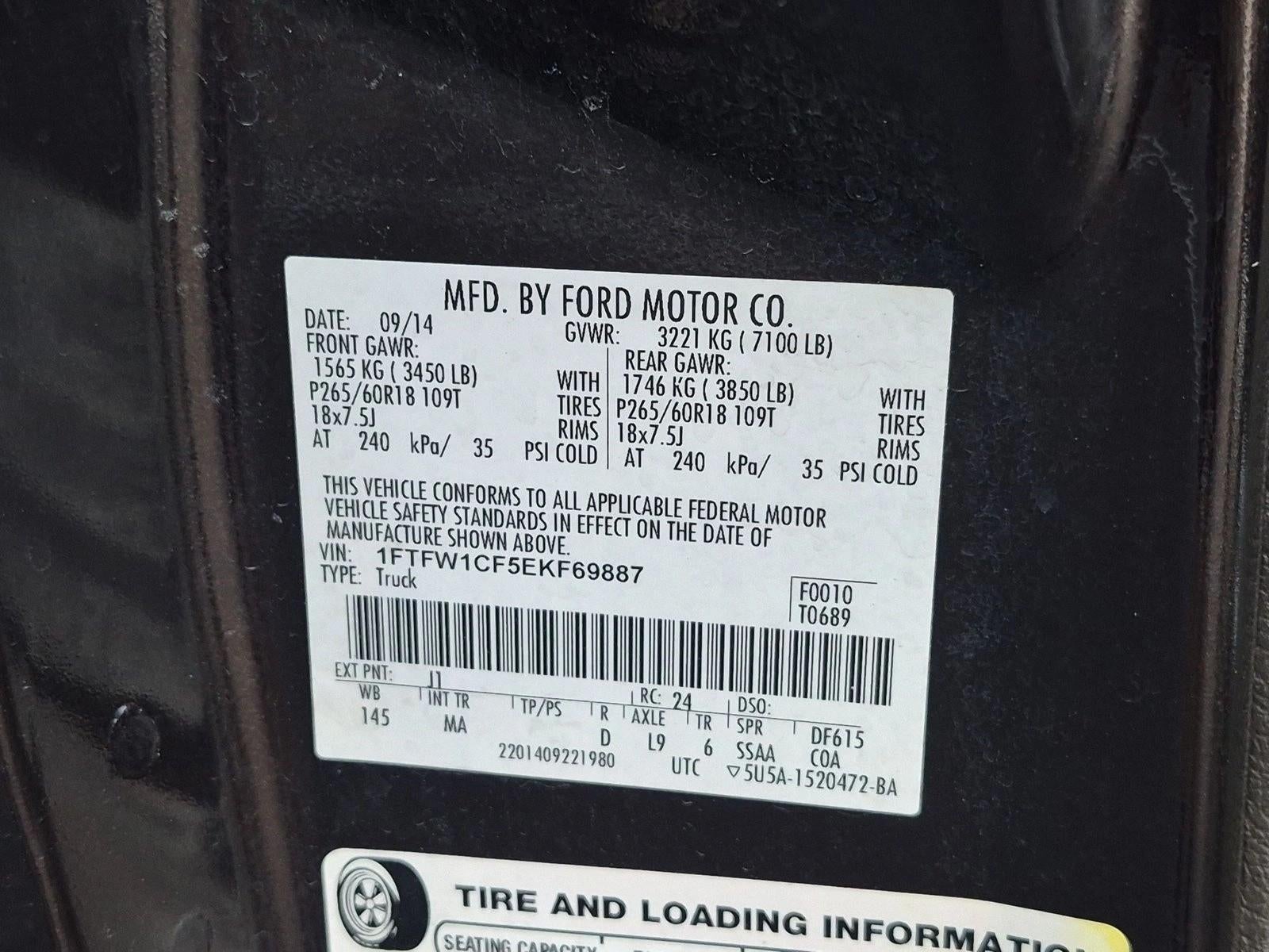 2014 Ford F-150 2WD SuperCrew 5-1/2 Ft Box XLT