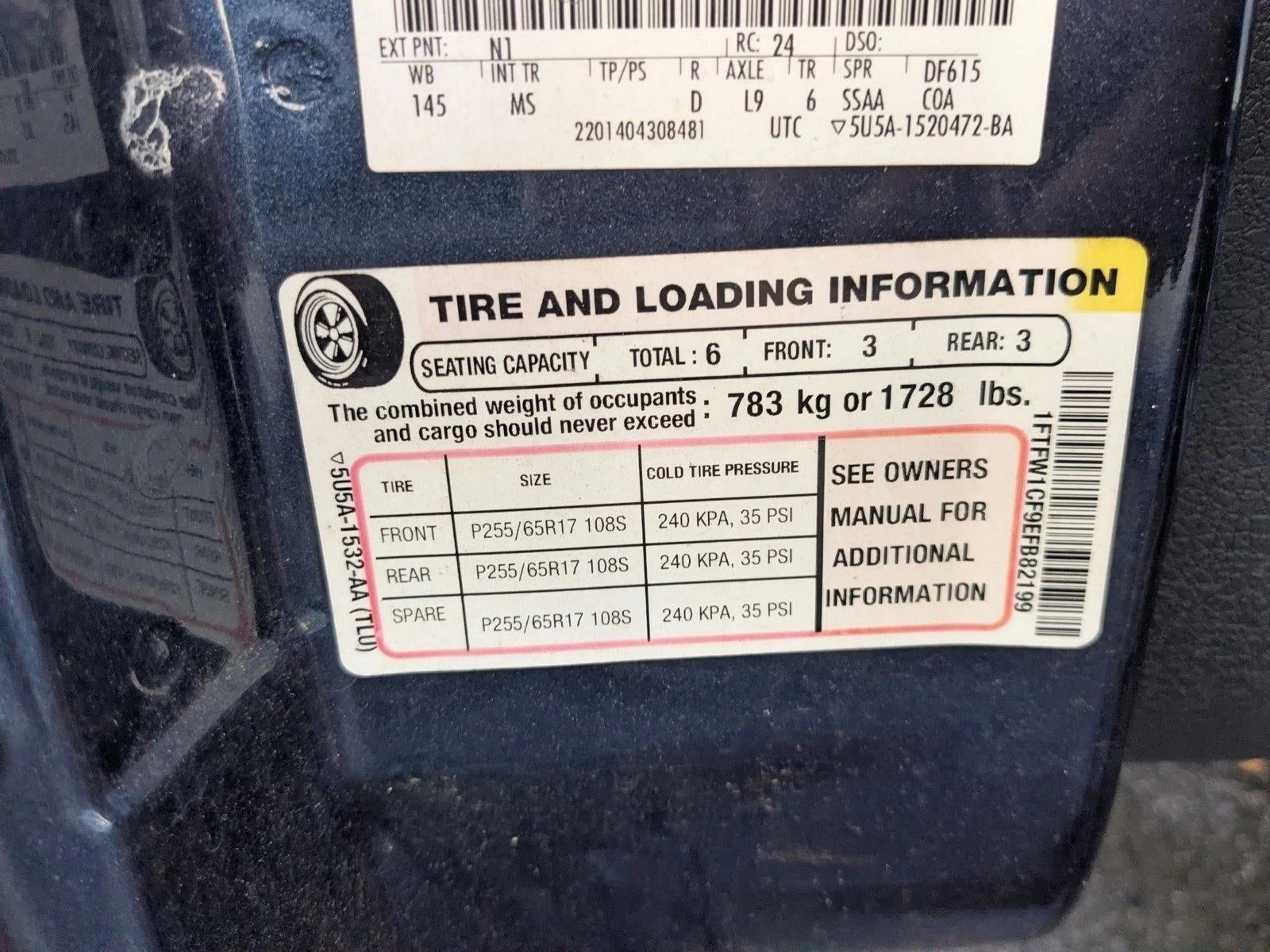 2014 Ford F-150 2WD SuperCrew 5-1/2 Ft Box XLT