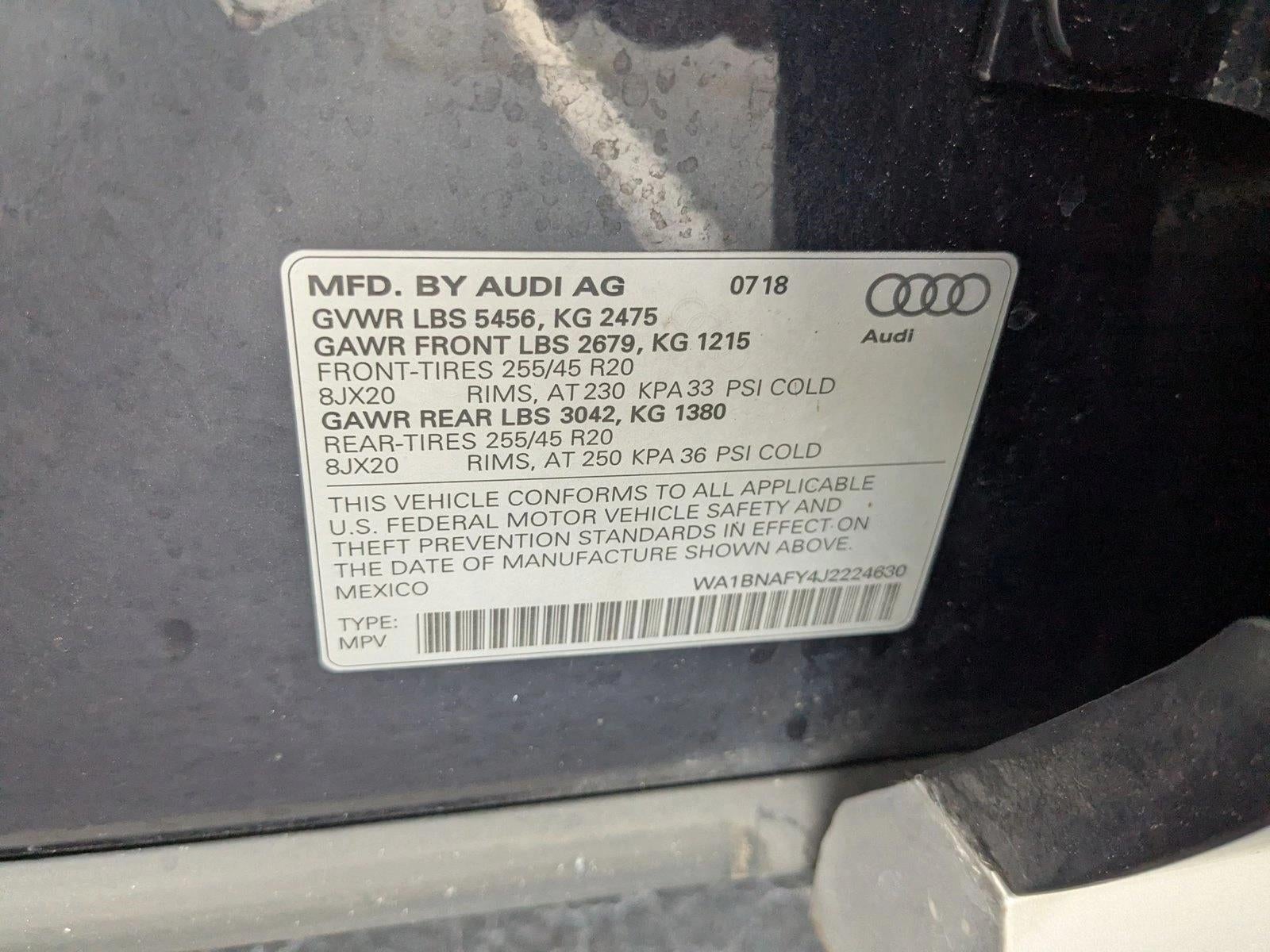 2018 Audi Q5 2.0 TFSI Premium Plus