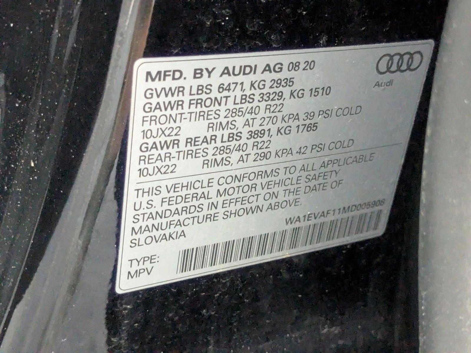 2021 Audi Q8 Premium Plus 55 TFSI quattro