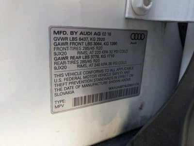 2018 Audi Q7 2.0 TFSI Premium Plus