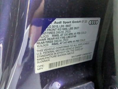 2022 Audi RS Q8 4.0 TFSI quattro