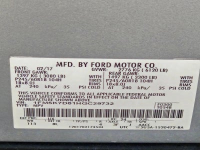 2017 Ford Explorer XLT FWD