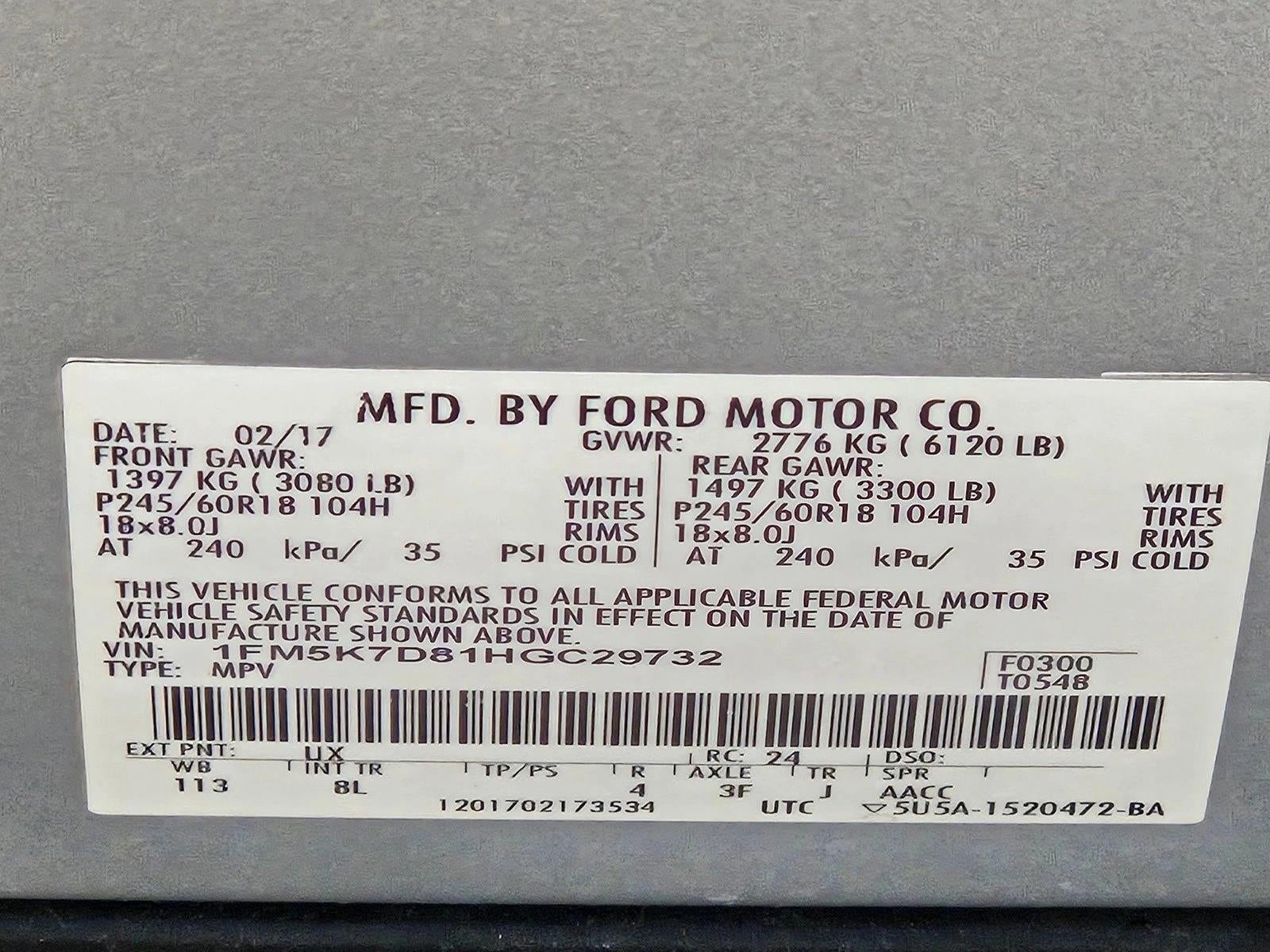 2017 Ford Explorer XLT FWD