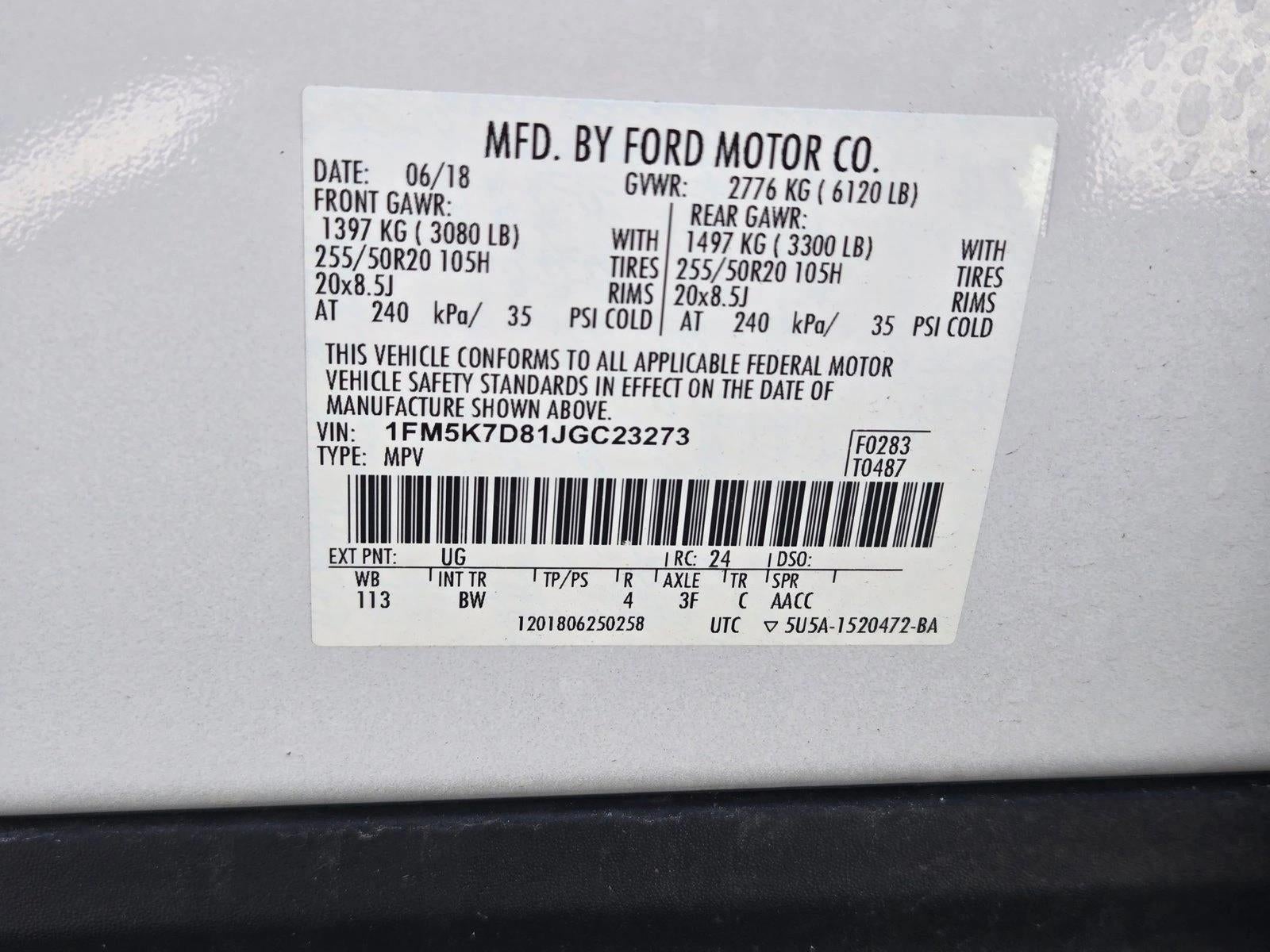 2018 Ford Explorer XLT FWD