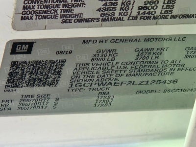 2020 Chevrolet Silverado 1500 Crew Cab Standard Box 2-Wheel Drive WT