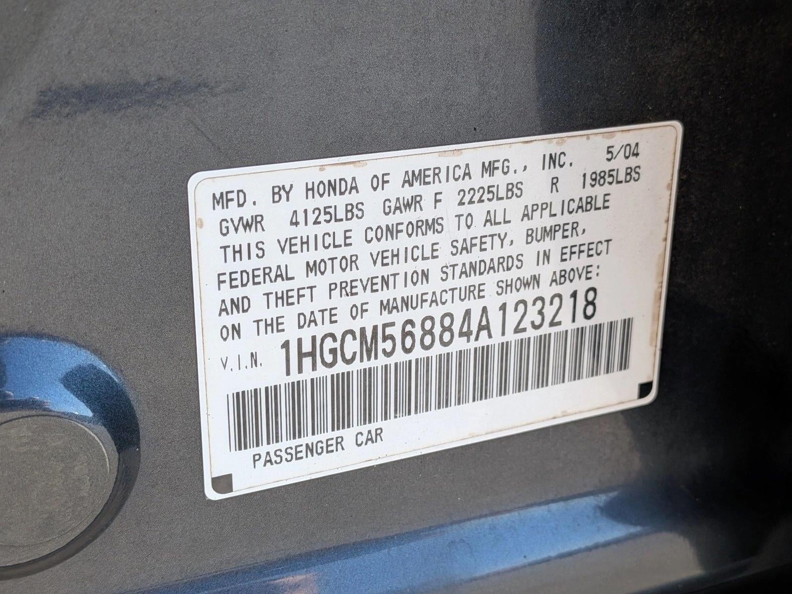 2004 Honda Accord Sedan EX AT with Leather