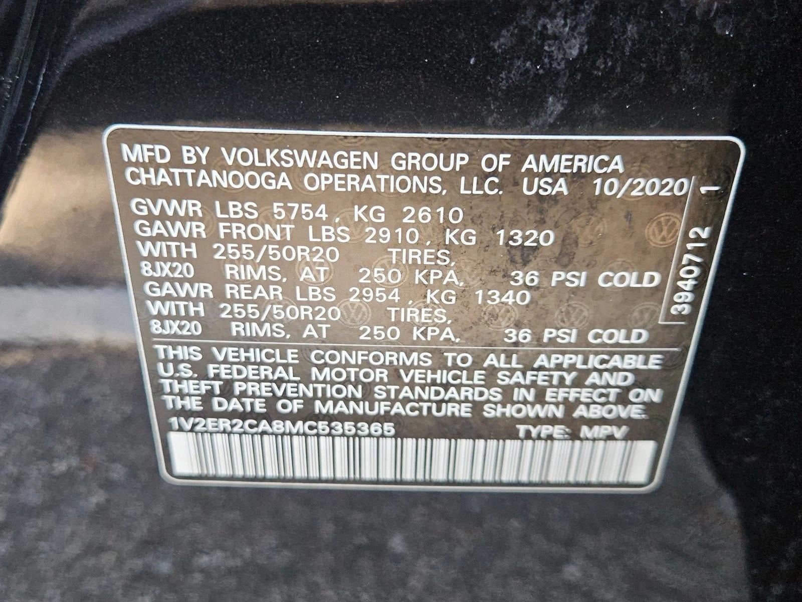 2021 Volkswagen Atlas 3.6L V6 SEL FWD *Ltd Avail*
