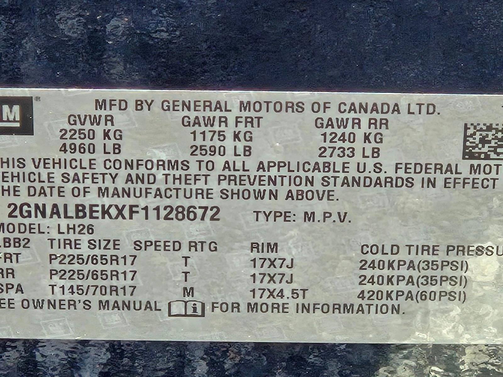 2015 Chevrolet Equinox FWD 1LT