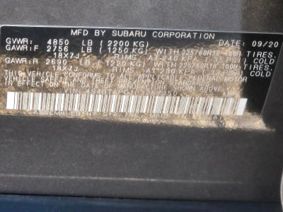 2020 Subaru Outback Touring CVT