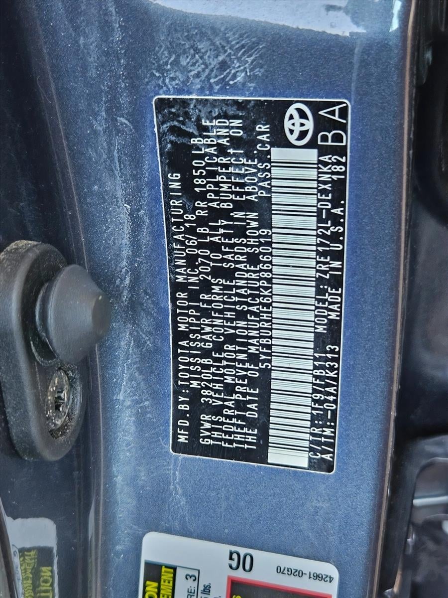 2019 Toyota Corolla LE CVT (Natl)